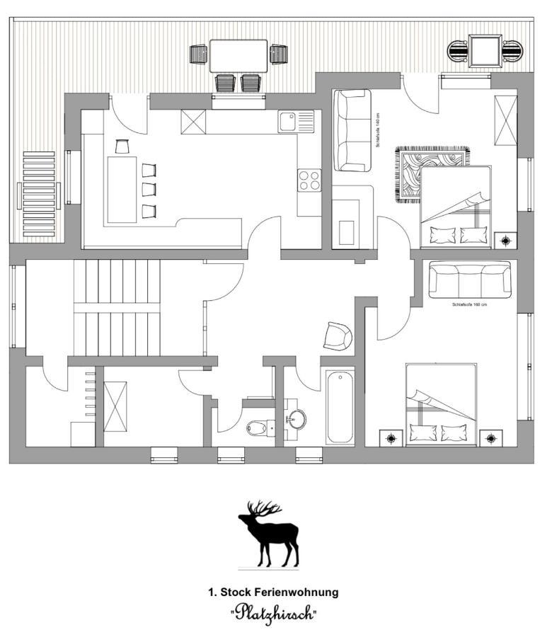 Ferienwohnung Platzhirsch Panorama View Balkon, Gartensauna, Garten, Grillplatz Stumm Kültér fotó